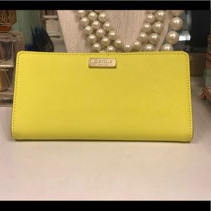 Kate spade neon yellow wallet